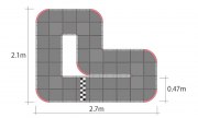 Rennbahnset Mini-Z Urethane, 2,70x2,10 m, 30x30cm