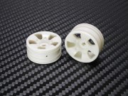 PN Racing Mini-Z Buggy Lazer S5 Front Wheel White (2pcs)