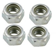 4x Stoppmutter Alu M2 silber SW 5mm