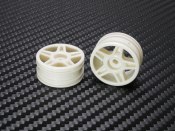 PN Racing Mini-Z Buggy Lazer Star Front Wheel White (2pcs)