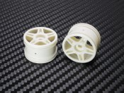 PN Racing Mini-Z Buggy Lazer Star Rear Wheel White (2pcs)